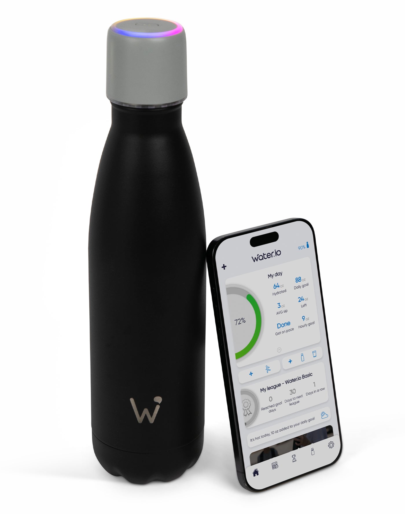 Black Water.io 17 oz Smart bottle
