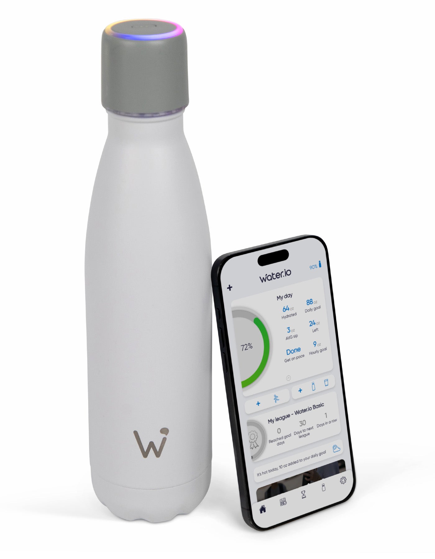 White Water.io 17 oz Smart bottle
