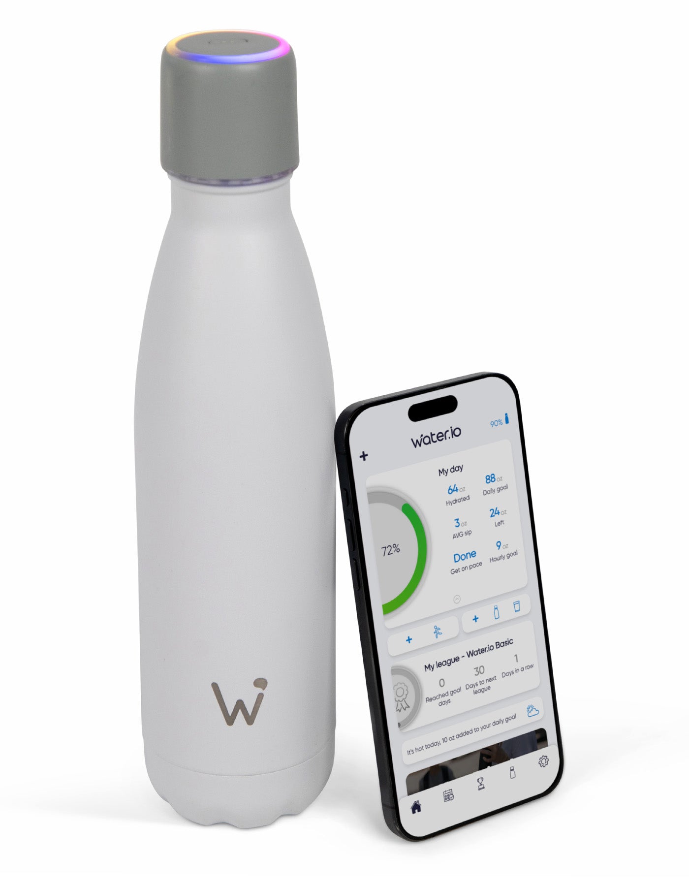 White Water.io 17 oz Smart bottle 